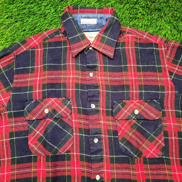 VTG 90s Grunge Plaid Flannel Shirt Mens M Oversized Baggy (Fits L) - Picture 2 of 5